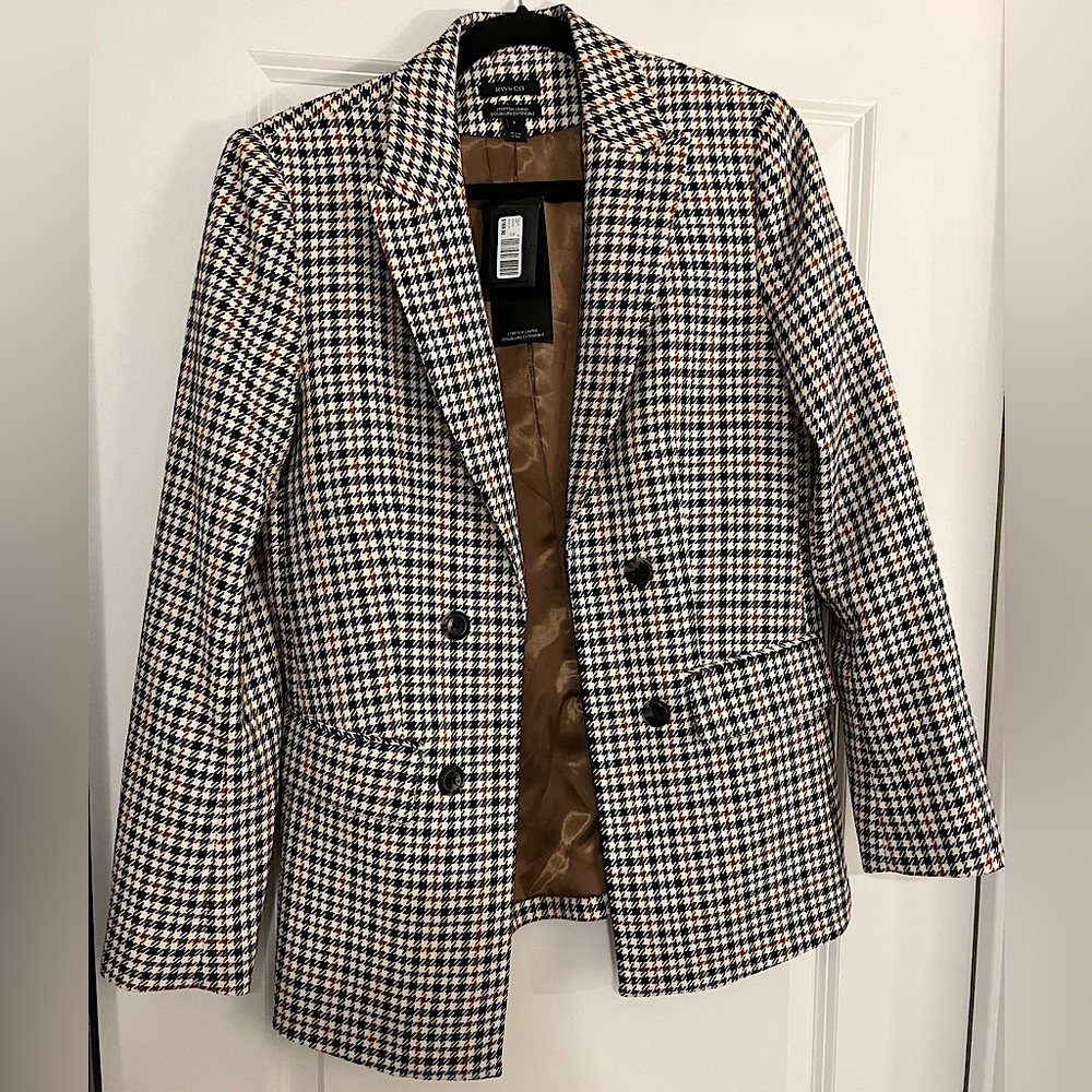 Gingham blazer. Brand new with tags